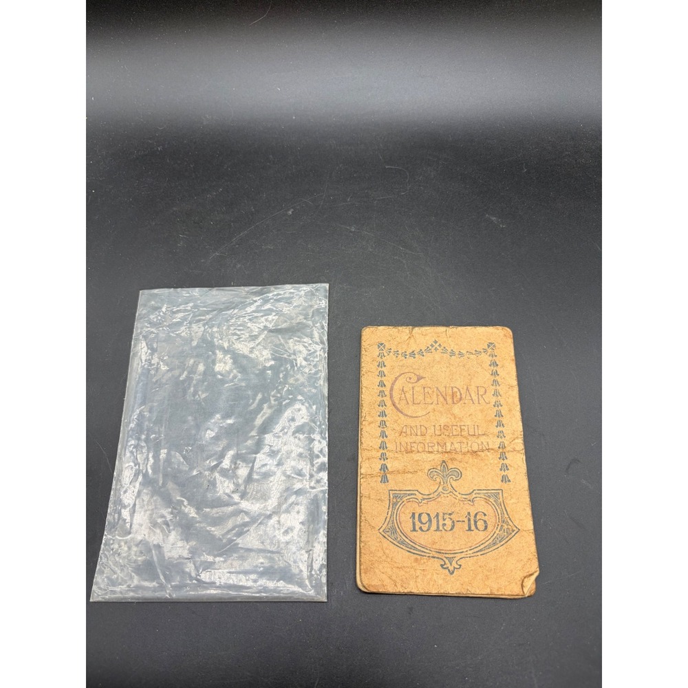 Vintage 1915 1916 Bromo Seltzer Pocket Calendar Emerson Drug Co Antique Ephemera